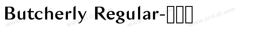 Butcherly Regular字体转换
